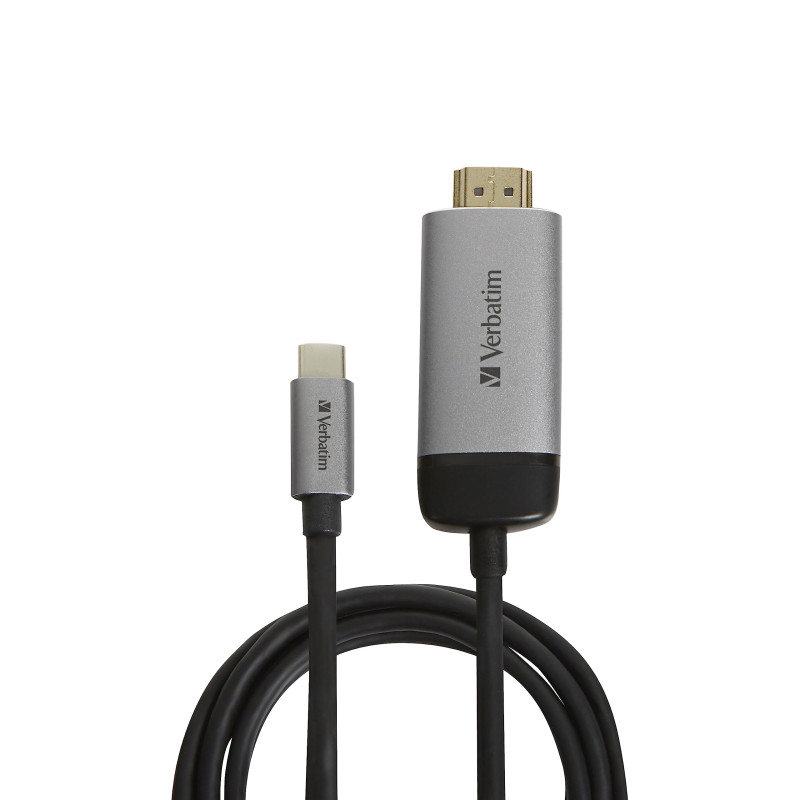 Verbatim 49144 Adaptateur USB-C vers HDMI 4K avec Câble de 1,5 m – USB 3.1/HDMI Métallique Verbatim 49144 Adaptateur USB-C vers HDMI 4K avec Câble de 1,5 m – USB 3.1/HDMI Métallique