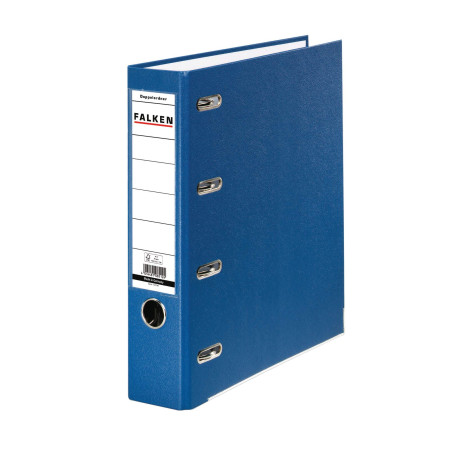 Falken Double classeur en plastique PP. Fabriqué en Allemagne. Largeur 7 cm, bleu, pour 2 rangées de format A5 en largeur avec f