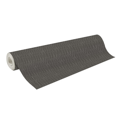Clairefontaine 211946C - Une Bobine De Papier Cadeau - Alliance 60g - Dimensions : 50x0,70m - Motif : Rayures noir et blanc - Em