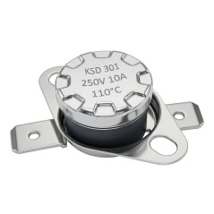 Lumonic Interrupteur thermique 110°C Contact NC 250V 10A Interrupteur de température thermostat KSD301 Bimétal Protection thermi