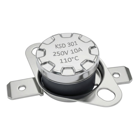 Lumonic Interrupteur thermique 110°C Contact NC 250V 10A Interrupteur de température thermostat KSD301 Bimétal Protection thermi