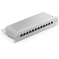 deleyCON CAT6 Panneau de Brassage 12 Port Bureau 10 Pouces Le Montage en Rack Assemblage du Serveur 12x RJ45 Blindé TIA568A TIA5