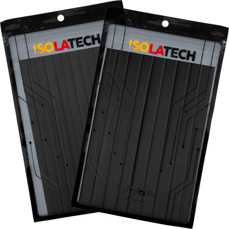 ISOLATECH Gaine thermorétractable 3:1 set avec colle noir Ø8mm 2,4 mètres en 12pcs x 20cm et Ø10mm 1,8 mètres en 9pcs x 20cmrési