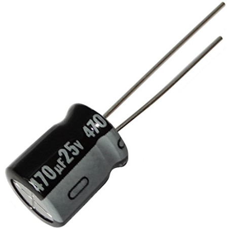 AERZETIX - 10x - Condensateur Électrolytique Chimique - Radial - 470µF ± 20% 25V THT 85°C 2000h Ø10x12.5mm - C12773