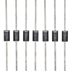 HUABAN 50 pièces 1N5820 Diodes de redresseur de barrière Schottky 3A 20V DO-201AD (DO-27) Axial 5820 3 Amp 20 volts