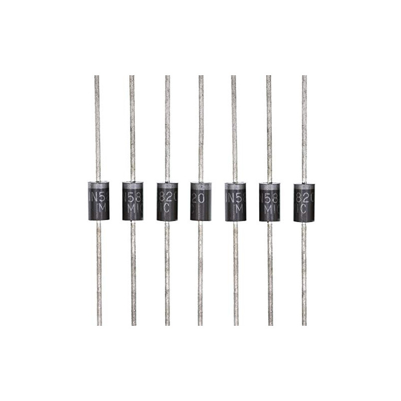HUABAN 50 pièces 1N5820 Diodes de redresseur de barrière Schottky 3A 20V DO-201AD (DO-27) Axial 5820 3 Amp 20 volts HUABAN 50 pièces 1N5820 Diodes de redresseur de barrière Schottky 3A 20V DO-201AD (DO-27) Axial 5820 3 Amp 20 volts