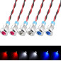 GUUZI Lot de 6 panneaux LED 12 V-24 V 8 mm - Voyant d'avertissement - Ampoules directionnelles (rouge/bleu/blanc) GUUZI Lot de 6 panneaux LED 12 V-24 V 8 mm - Voyant d'avertissement - Ampoules directionnelles (rouge/bleu/blanc)