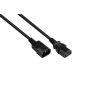 Good Connections P1430-S010 Rallonge Droite C14 vers C13 (Droite) 0,75 mm² Noir 1 m