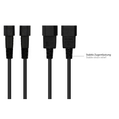 Good Connections P1430-S015 Rallonge électrique Droite C14 vers C13 Droite 0,75 mm² Noir 1,5 m