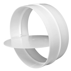 Raccord de 150 mm de diamètre avec clapet anti-retour - Raccord de tuyau de ventilation rond pour système de ventilation