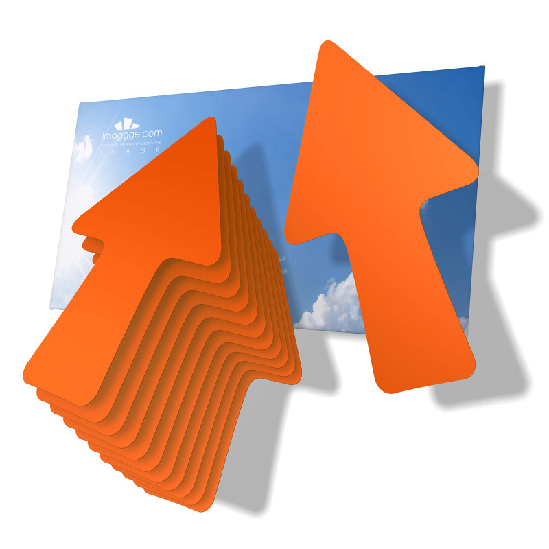 imaggge.com 12 flèches - Orange - Autocollants de signalisation et d'orientation - Intérieur et extérieur - Directions, Parcours imaggge.com 12 flèches - Orange - Autocollants de signalisation et d'orientation - Intérieur et extérieur - Directions, Parcours