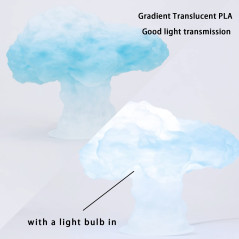 ZIRO Filament pour imprimante 3D, Filament PLA translucide 1.75mm, Filament PLA multicolore arc-en-ciel, 1KG/2.5lb, Série saison