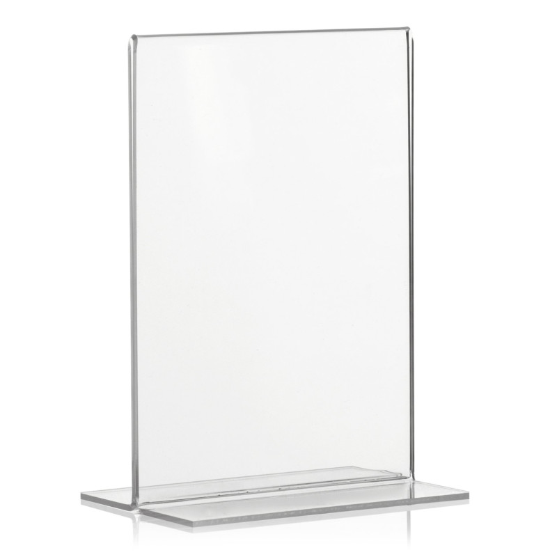 Présentoirs publicitaires DIN A6, supports, présentoirs en format vertical, présentoirs de table en PLEXIGLAS original Présentoirs publicitaires DIN A6, supports, présentoirs en format vertical, présentoirs de table en PLEXIGLAS original
