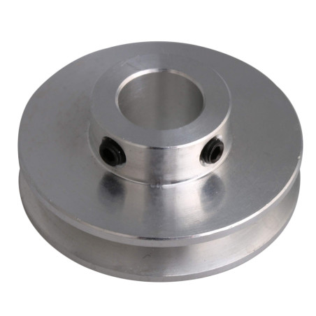 BQLZR Poulie à rainure unique en alliage d'aluminium argenté 41 x 16 x 12 mm alésage fixe pour arbre de moteur courroie ronde PU