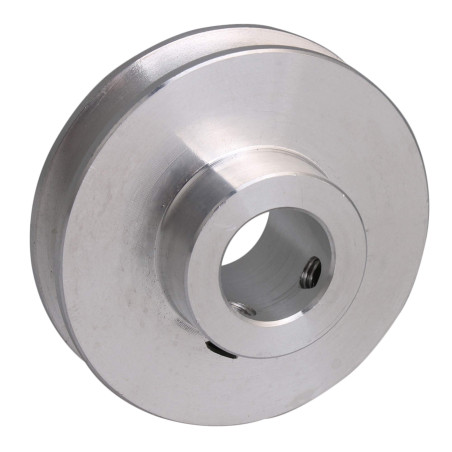 BQLZR Poulie à rainure unique en alliage d'aluminium argenté 41 x 16 x 12 mm alésage fixe pour arbre de moteur courroie ronde PU