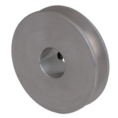 BQLZR Poulie à rainure unique en alliage d'aluminium argenté 41 x 16 x 12 mm alésage fixe pour arbre de moteur courroie ronde PU