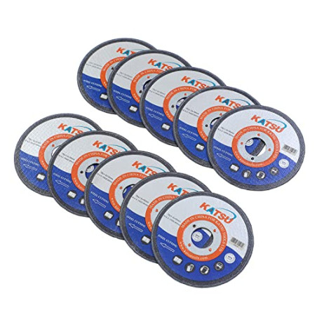 KATSU Disque à Tronçonner en Acier 76mm 3" 10 Pièces 1,0 mm Roues à Tronçonner en Métal pour Mini Meuleuses d'Angle 144102
