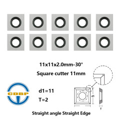 CDBP Plaquettes carrées en carbure 11mm (11 x 11 x 2,0mm) 4 tranchants pour outils tournage bois, 3 pièces
