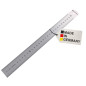 BAUHELD Règle en acier 300 mm – EG-1 – [Fabriqué en Allemagne] – Règle en métal avec échelle de mesure en pouces et en centimètr