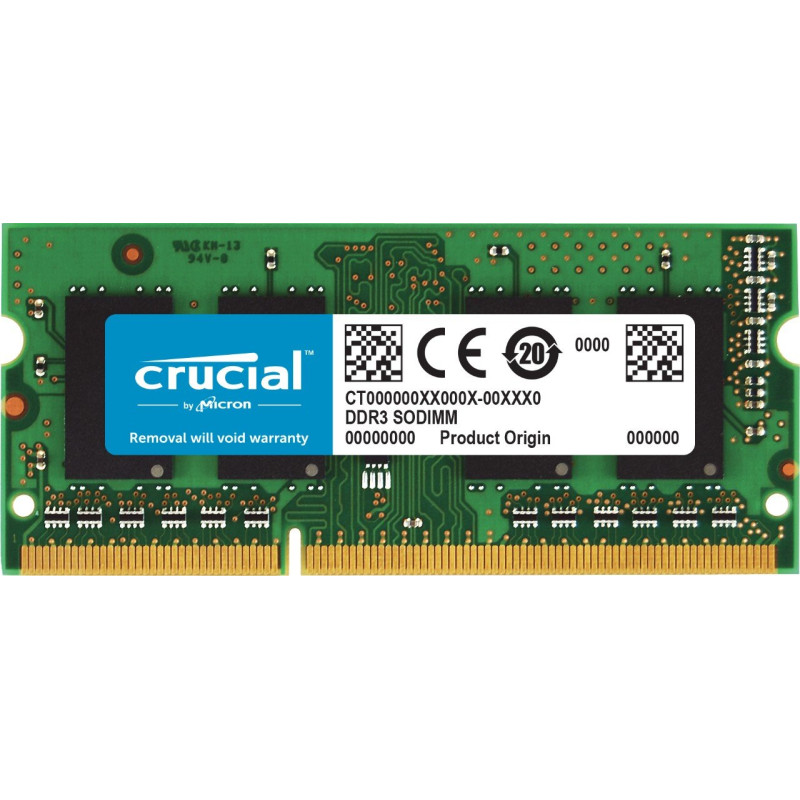 Crucial CT102464BF186D Mémoire de 8GB DDR3 1866 MT/s (PC3-14900) SODIMM 204-Pin