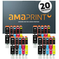 Amaprint 20 XL Cartouches compatible avec Canon PGI-570 CLI-571 pour Pixma MG5700 MG5750 MG5751 MG5752 MG5753 MG6800 MG6850 MG68