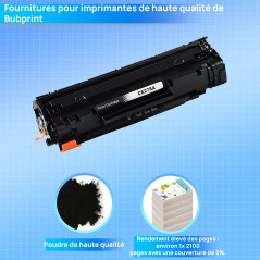 Bubprint Toner Compatible HP CE278A 78A pour Laserjet Pro M1536DNF M1537DNF M1538DNF M1539DNF MFP P1566 P1600 P1606DN P1607DN P1