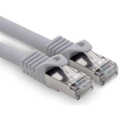 1CONN Câble Réseau Cat7 Cat7 10 GB/s SFTP - 1x 20m - RJ45 Ethernet LAN DSL Routeur Modem - Gris