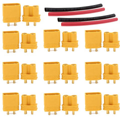 Boladge 10 pièces Adaptateur Connecteur Mâle Banane Amass XT30U et 10 pièces Adaptateur Connecteur Femelle Banane Amass XT30U