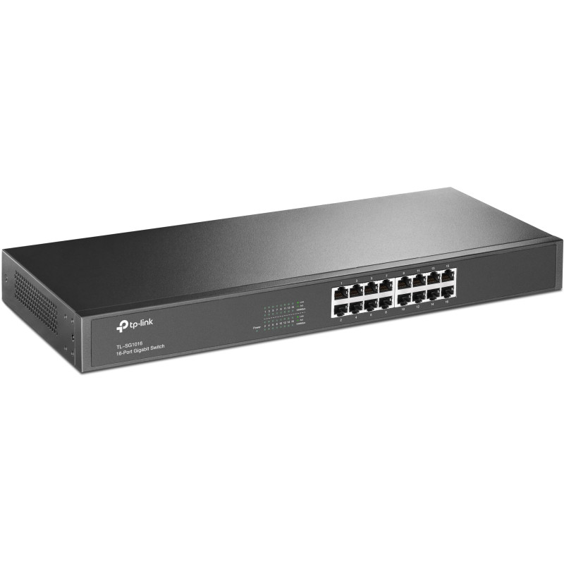 TP-Link TL-SG1016 Switch 16 Ports Gigabit (Rackable, Boîtier Métal) , Noir TP-Link TL-SG1016 Switch 16 Ports Gigabit (Rackable, Boîtier Métal) , Noir