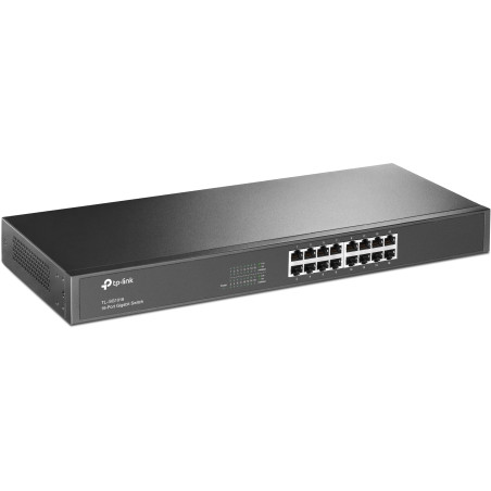 TP-Link TL-SG1016 Switch 16 Ports Gigabit (Rackable, Boîtier Métal) , Noir