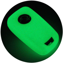Finest-Folia - Coque en silicone OE pour clé de voiture à 2 boutons Nachtleuchtend