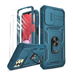 LeYi Coque pour Samsung A13 4G(Pas 5G) avec 2 HD Protection écran, Protection de la Caméra en PC Dur Anti-Chut Renforcée Armor H