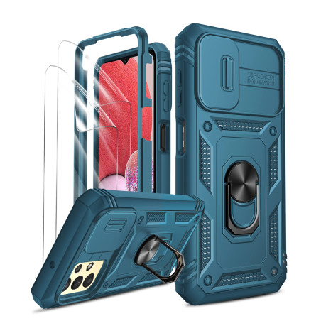 LeYi Coque pour Samsung A13 4G(Pas 5G) avec 2 HD Protection écran, Protection de la Caméra en PC Dur Anti-Chut Renforcée Armor H