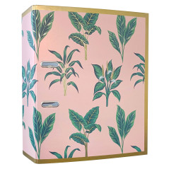 Classeur à Levier A4 75 mm - Design Métallique - Satin Gold Leaves