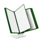 LEVIATAN Table Pupitre Métallique de Table | 10 pochettes A4 vert| pour Consultation et Présentation Documents LEVIATAN Table Pupitre Métallique de Table | 10 pochettes A4 vert| pour Consultation et Présentation Documents