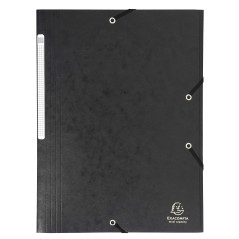 Exacompta - Réf. 17116H - Carton de 25 chemises à élastiques - pochettes 3 rabats Maxi capacity - en carte lustrée - dimensions