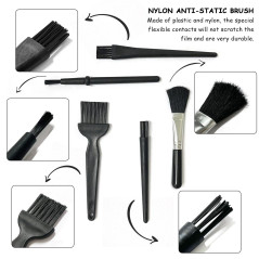 CQQNIU Kit de 5 brosses de nettoyage antistatiques pour ordinateur dont une brosse pour clavier et une pour caméra