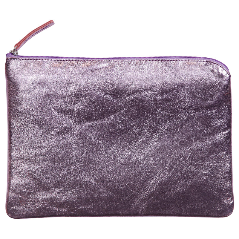 Clairefontaine 410123C - Pochette, Etui Universel 23x16 cm en Véritable Cuir, Rose