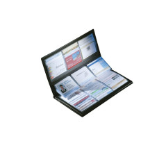 SIGEL VZ175 Porte-cartes de visite, jusqu'à 288 cartes, 9 x 5,8 cm, noir