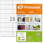 Printation Étiquettes Autocollantes 105x37mm - 400 Étiquettes Multi-Usages, 16 Par Feuille, 25 Feuilles A4 - Feuille Autocollant Printation Étiquettes Autocollantes 105x37mm - 400 Étiquettes Multi-Usages, 16 Par Feuille, 25 Feuilles A4 - Feuille Autocollant