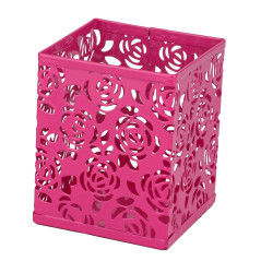 RICOO Pot à Crayon B003-F – Organisateur de Bureau en Métal, Porte-Stylo Design pour École ou Bureau, Accessoire de Rangement de
