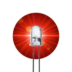 Lumetheus LED Diodes électroluminescentes 5mm couleur Rouge Ultra-lumineux 40.000 mcd 100 pièces 2-3V 2 Pin LEDs Ampoule Diode à