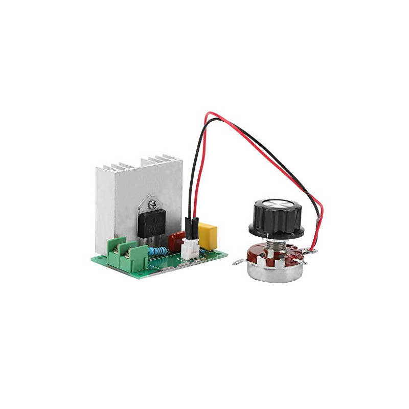 Régulateur de Tension CA, Contrôleur de Vitesse Moteur 0-220V 4000W 40A, Gradateur LED en Plastique, 6x4x4.5cm Régulateur de Tension CA, Contrôleur de Vitesse Moteur 0-220V 4000W 40A, Gradateur LED en Plastique, 6x4x4.5cm