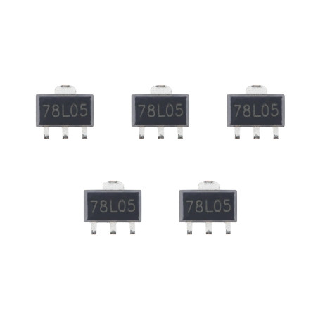 Kit de 5 régulateurs de tension 5 V 100 mA 7805 78L05 L78L05 L78L05C SOT-89