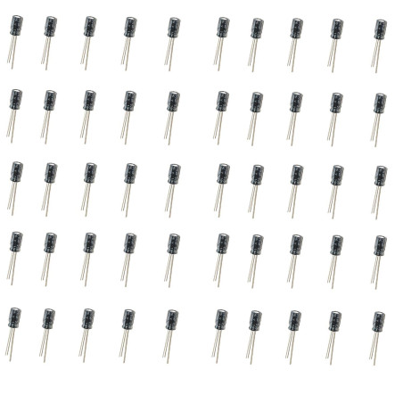 HeyNana - Condensateur électrolytique 220uF 220mF 16V 50 unités