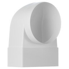 110x55mm – Ø 100 mm Angle 90° Adaptateur - Transition de Ventilation - Connecteur Raccord Tube Tuyau