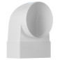 110x55mm – Ø 100 mm Angle 90° Adaptateur - Transition de Ventilation - Connecteur Raccord Tube Tuyau