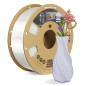OVERTURE Soie PLA Filament 1.75mm, Bobine de 1kg(2,2lbs), Précision dimensionnelle +/- 0,02 mm (Soie Blanc) OVERTURE Soie PLA Filament 1.75mm, Bobine de 1kg(2,2lbs), Précision dimensionnelle +/- 0,02 mm (Soie Blanc)