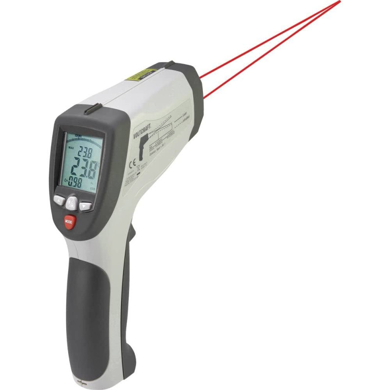 VOLTCRAFT IR 2201-50D USB Thermomètre infrarouge Optique 50:1-50 - 2200 °C pyromètre VOLTCRAFT IR 2201-50D USB Thermomètre infrarouge Optique 50:1-50 - 2200 °C pyromètre