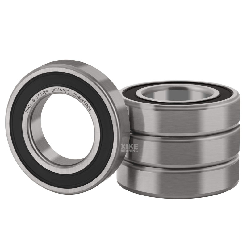 XiKe Roulements à billes 6007-2RS 35x62x14mm - Acier 100Cr6 - Double Joint en Caoutchouc - Pré-lubrifié - Lot de 4. XiKe Roulements à billes 6007-2RS 35x62x14mm - Acier 100Cr6 - Double Joint en Caoutchouc - Pré-lubrifié - Lot de 4.